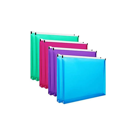SOBRES PLASTICO A4 (8 X 11) C/ZIPPER VERDE PAQ. 25