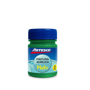 PINTURA ACRILICA MATE 30ML VERDE PAQ. 12