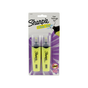 RESALTADOR SHARPIE CLEARVIEW AMARILLO 2/1 PAQ. 12