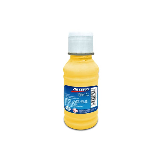 TEMPERA 100 ML AMARILLO PAQ. 4