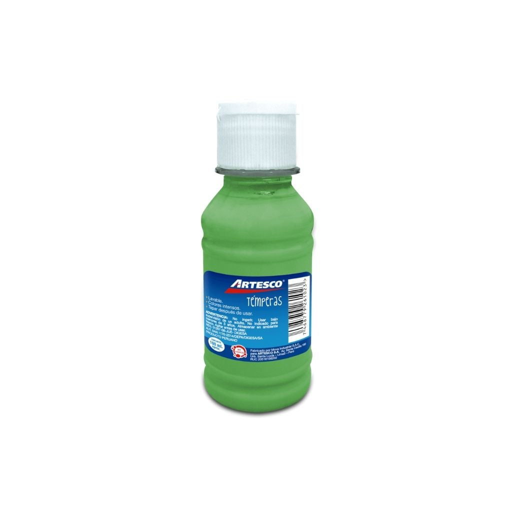 TEMPERA 100 ML VERDE PAQ. 4