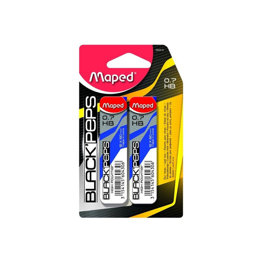 MINAS (0.07) HB  2/1 BLACK"PEPS  BLISTER PAQ. 12