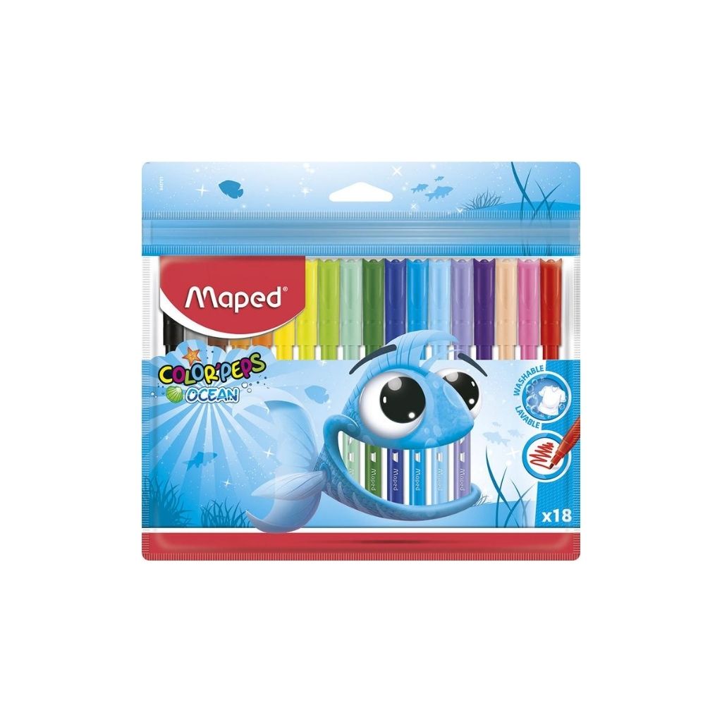 JUEGO DE MARCADORES COLOR PEPS OCEAN 18/1 BL PAQ. 12