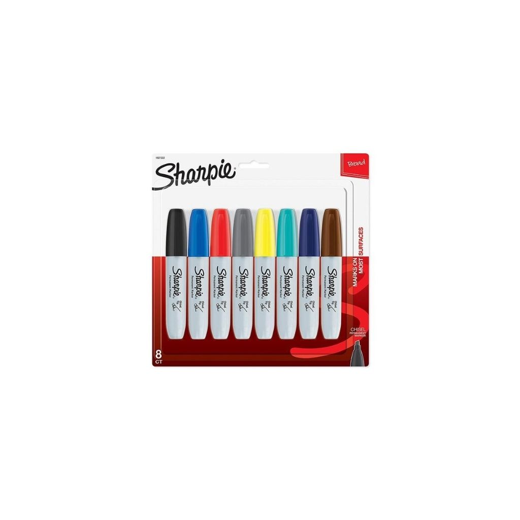 JUEGO DE FELPAS SHARPIE CHISEL 8/1 PAQ. 6
