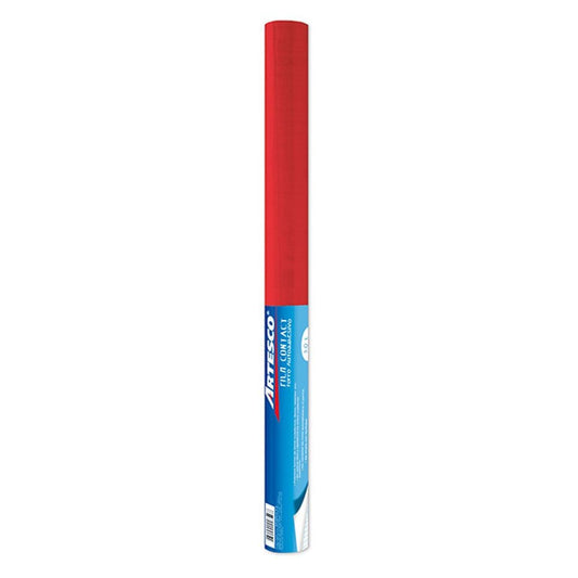 PAPEL ADHESIVO P/FORRAR 18" X 1.5MtS ROJA PAQ. 48