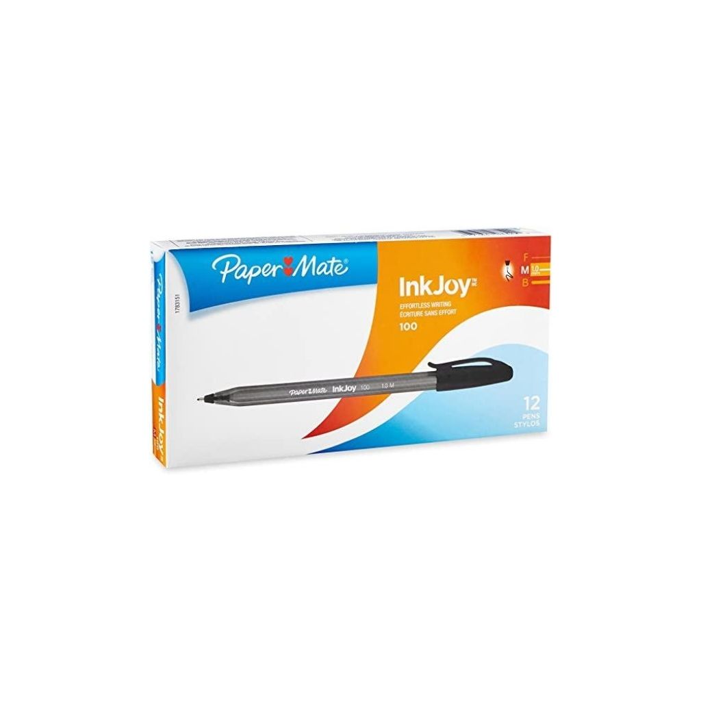 BOLIGRAFOS INKJOY 100 ST 2/1 NEGRO BLISTER BLANDO PAQ. 12