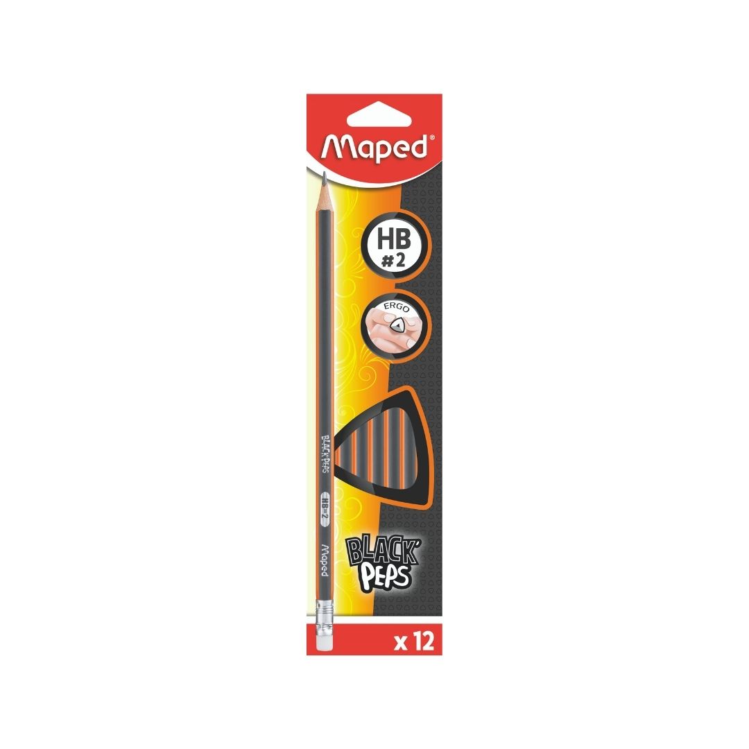 LAPICES #2 HB JUMBO BLACKPEPS 12/1 BL PAQ. 12