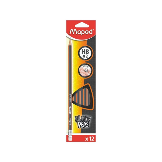 LAPICES #2 HB JUMBO BLACKPEPS 12/1 BL PAQ. 12