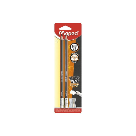 LAPICES #2 HB JUMBO BLACKPEPS 2/1 C/SACAPUNTAS BL PAQ. 12