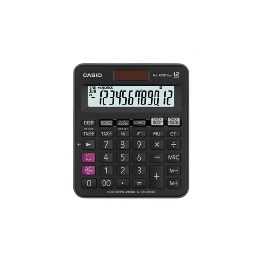 CALCULADORA DE MESA NEGRA 300 Steps Check PAQ. 10