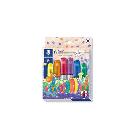 JUEGOS LAPIZ GEL COLOR GLITTER 6/1 BLISTER PAQ. 10