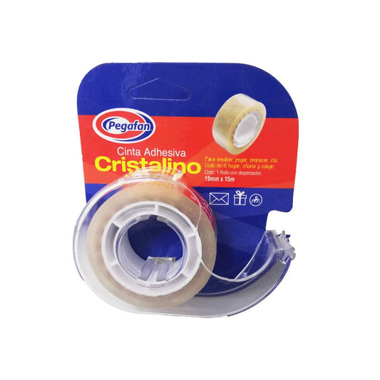 CINTAS ADHESIVAS Peg (3/4 x 15M) CRISTALINO C/DISPENSADOR PAQ. 12