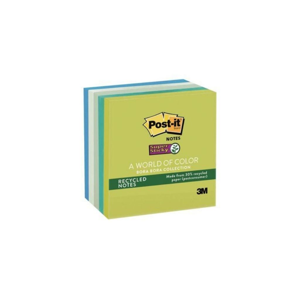 POST-IT (3 X 3) SUPER STICKY 5/1 cubo PAQ. 12