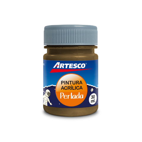 PINTURA ACRILICA PERLADA METALICA 30ML BRONCE PAQ. 12