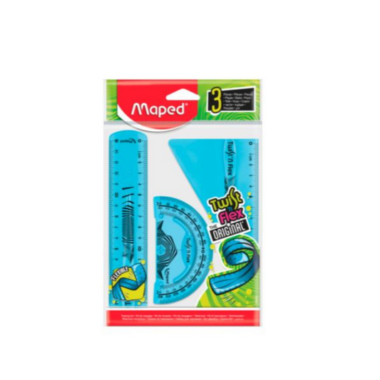 JUEGO GEOMETRICO MINI  TWIST"N FLEX 3pzs BLISTER PAQ. 10