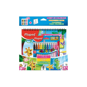 ROTULADORES JUNGLE 12/1 + CUADERNO BUNGLE PAQ. 12