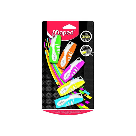 JUEGO RESALTADOR MINI FLUO POCKET SOFT 5/1 Blister PAQ. 12