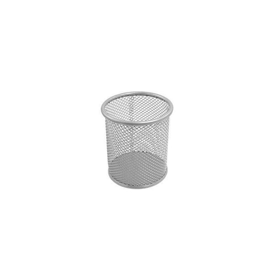 PORTALAPICES DE METAL REDONDO PLATA PAQ. 12