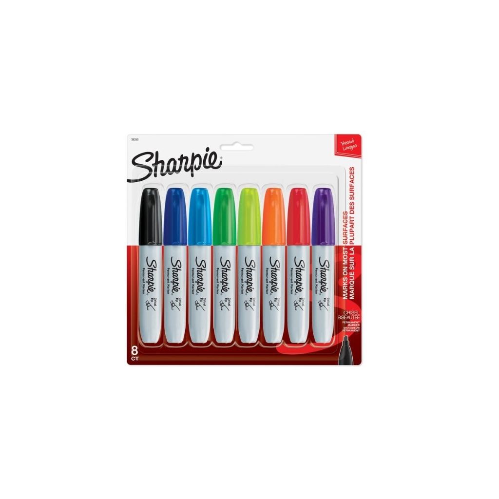 JUEGO DE FELPAS SHARPIE CHISEL 8/1 PAQ. 6