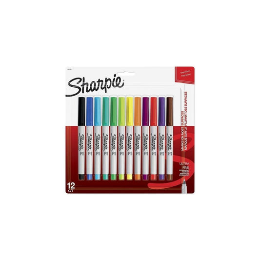 JUEGO DE FELPAS PERMANENTE SHARPIE ULTRA F. 12/1 BL PAQ. 12