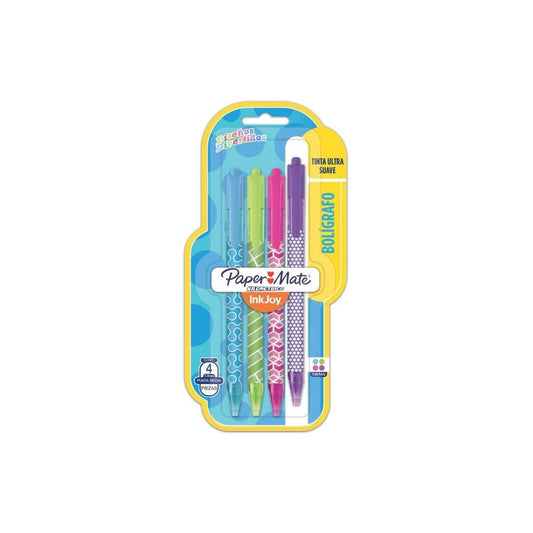 BOLIGRAFOS INKJOY 100 RT  4/1 WRAPS SURT. BLISTER PAQ. 6