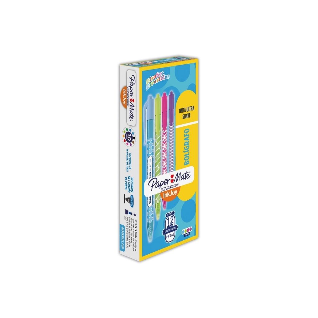 BOLIGRAFOS INKJOY 100 RT 12/1 SURTIDOS PAQ. 12