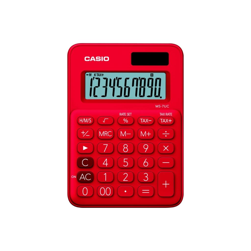 CALCULADORA DE MESA ( BP ) ROJO PAQ. 10