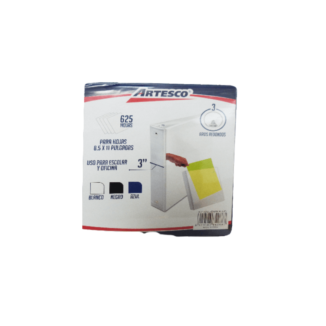 CARPETAS 1/2" C/PLASTICO FRONTAL AZUL PAQ. 48