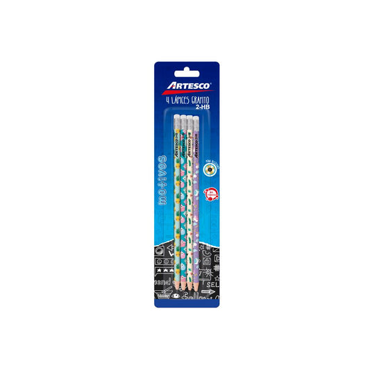 LAPICES C/MOTIVOS VARIOS 4/1 BLISTER PAQ. 12