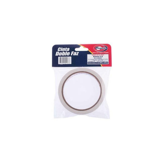 CINTAS PEGANTE DOBLE CARA M100F 18mm X 2M PAQ. 6
