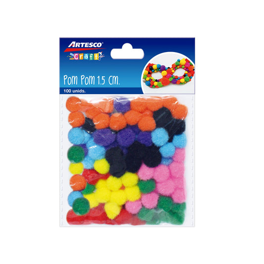 POMPOM  1.5 CM  100/1 BL UNIDAD 1