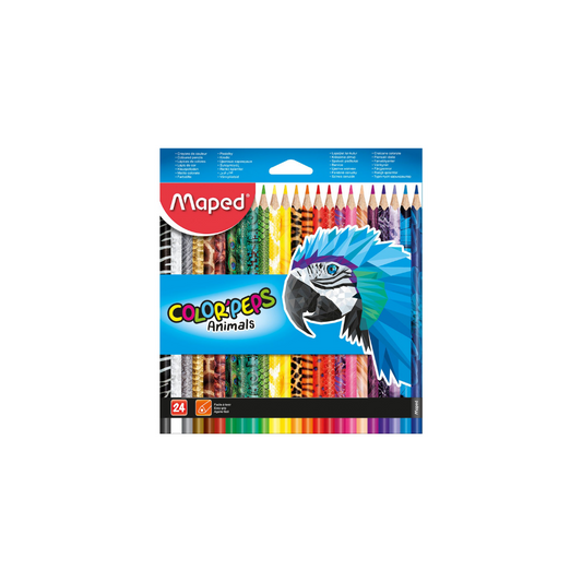 JUEGO LAPICES COLORES COLOR PEPS ANIMALS 24/1 BL PAQ. 12