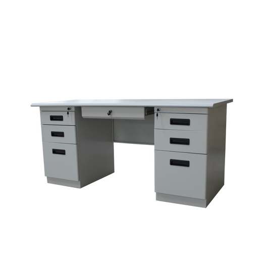 ESCRITORIO FAMILIA VAL (28x63) C/7 GAV. C/LLAVE GRIS UNIDAD 1