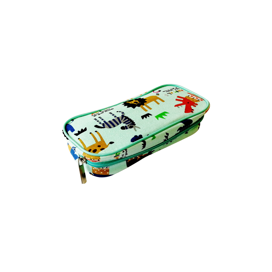 ESTUCHE P/LAPICES C/DISEÑOS ANIMALITOS C/ZIPPER UNIDAD 1