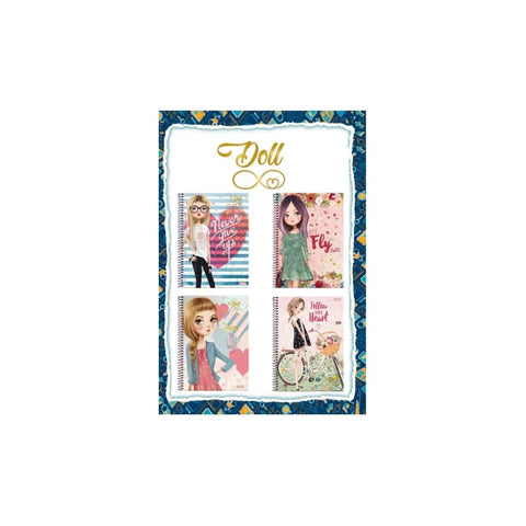 CUADERNO COSIDO 200 PAG. DOLL PAQ. 6