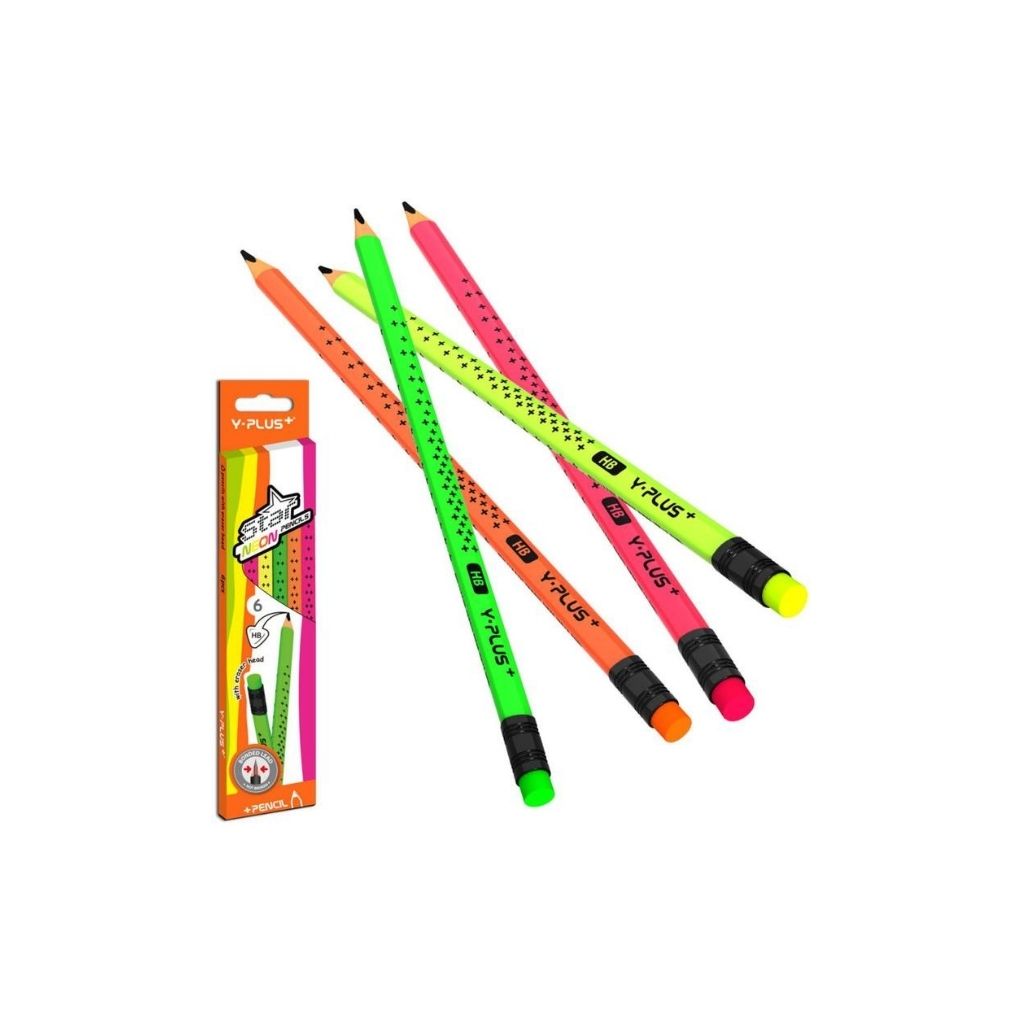 LAPICES START HB NEON C/GOMA 6/1 PAQ. 24