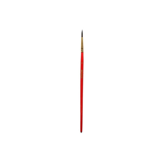 PINCELES PONY REDONDO #2 M.MADERA ROJA PAQ. 12