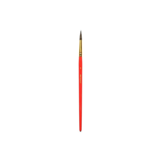 PINCELES PONY REDONDO #8 M.MADERA ROJO PAQ. 12