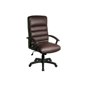 SILLA P/ESCRITORIO GERENCIAL B/CROMO MARRON UNIDAD 1