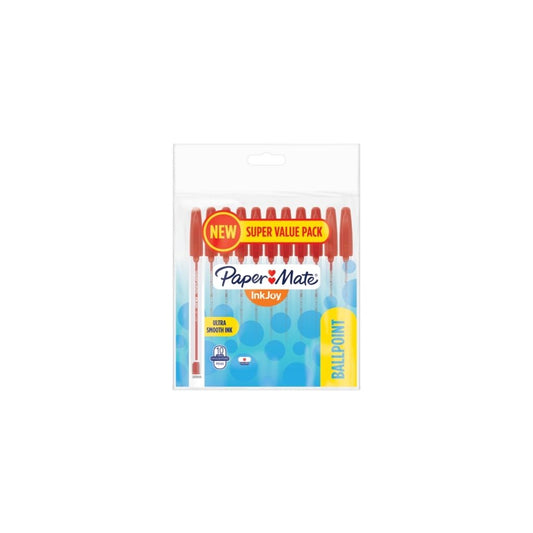 BOLIGRAFOS INKJOY  50 CLEAR 10/1 ROJO Blisters PAQ. 12