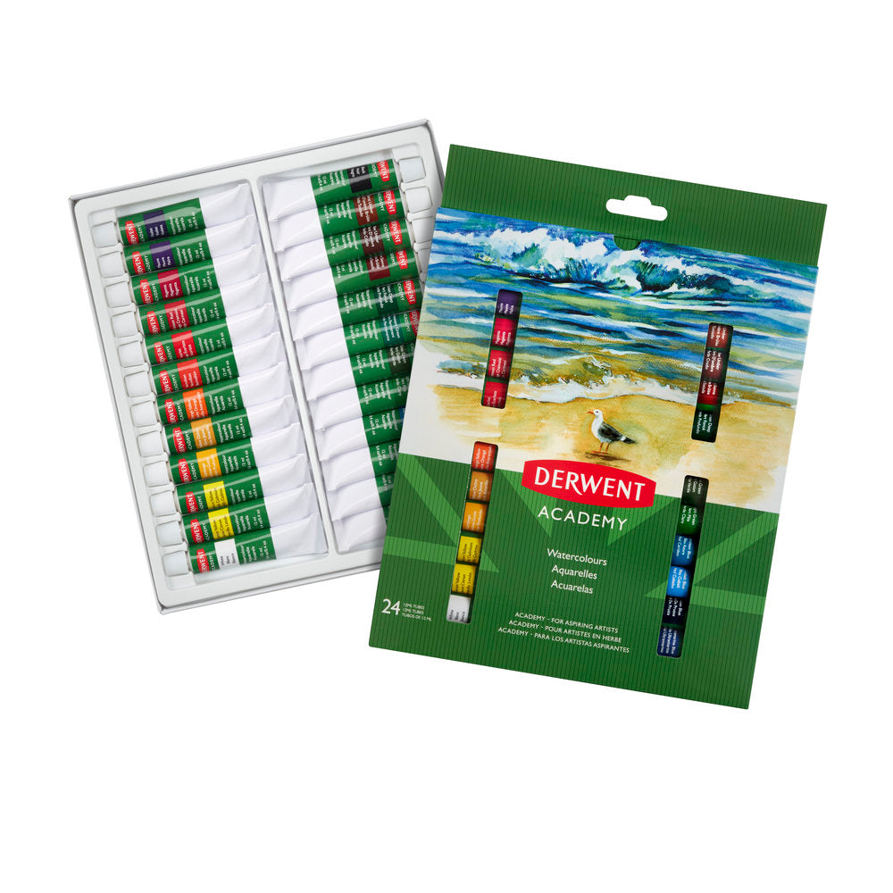 JUEGO ACUARELA EN TUBO 24/1 ACADEMY 12ML