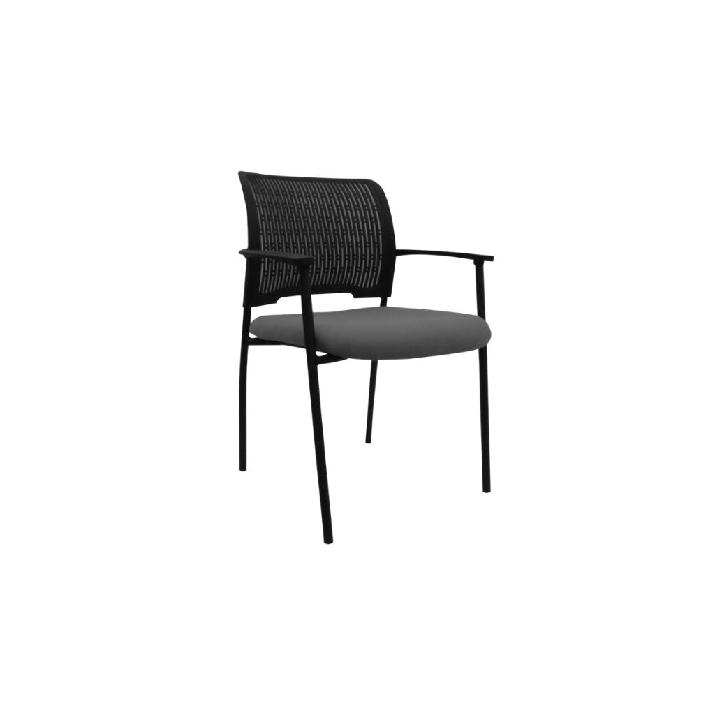 SILLA P/VISITANTE DE METAL C/B TAPIZADA NEGRO UNIDAD 1