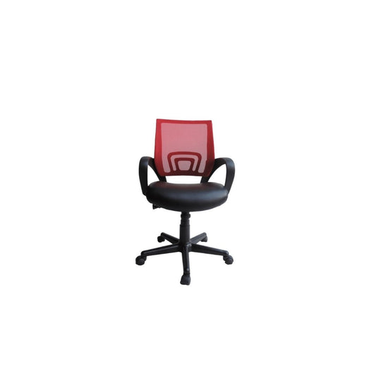 SILLA P/ESCRITORIO EJECUTIVA C/B CALA NEGRA C/MALLA ROJA