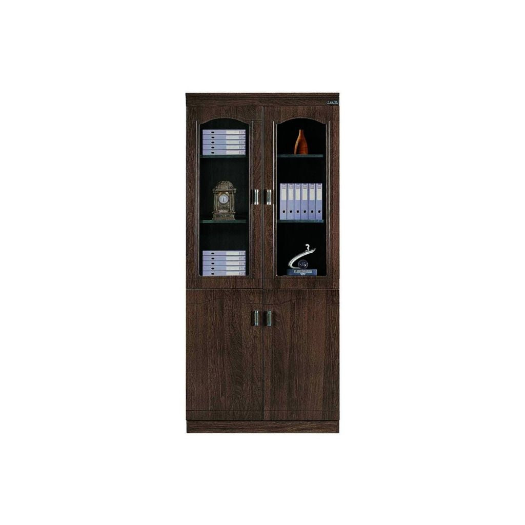 LIBRERO DUALIN (31X78X16)Pulg. MARRON C/4Puertas UNIDAD 1