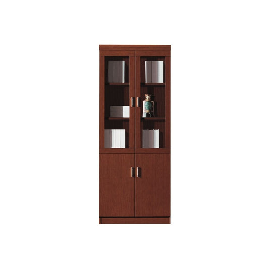 LIBRERO DUALIN (31X78X16)Pulg. WALNUT C/4Puertas UNIDAD 1