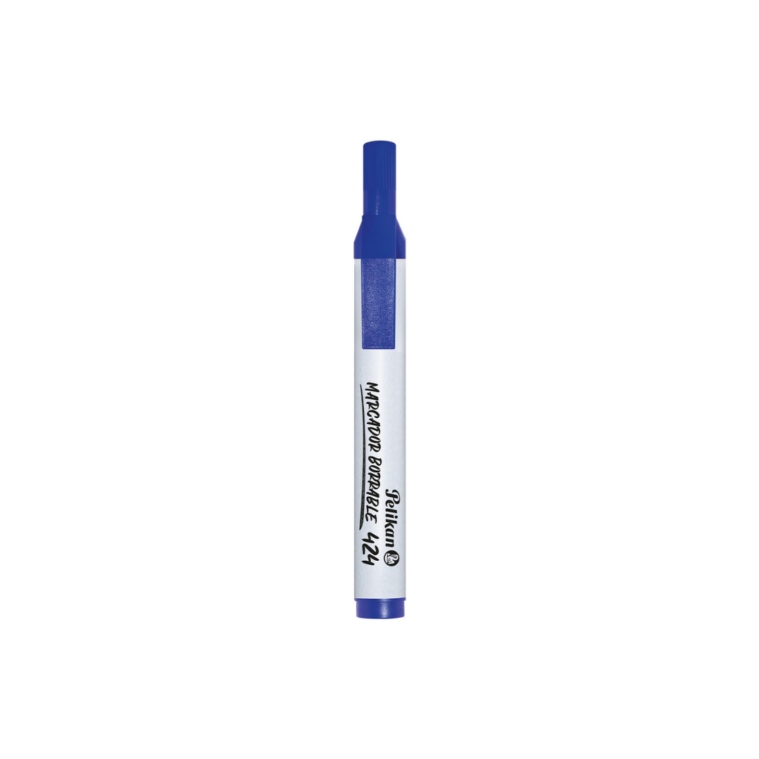 MARCADOR BORRABLE P/PIZARRA 424 AZUL PAQ. 10