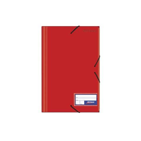 FOLDERS PLASTICO C/ELASTICO Y BROCHE ROJO (8.5 X 13) PAQ. 24