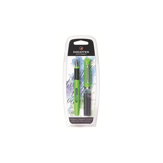 PLUMA FUENTE SHEAFFER CALIGRAFICA GREEN C/REFILL BLISTER UNIDAD 1
