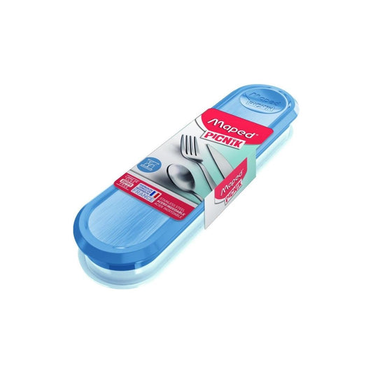 ESTUCHE PLASTICO C/JUEGO DE CUBIERTOS ESTUCHE AZUL PAQ. 6