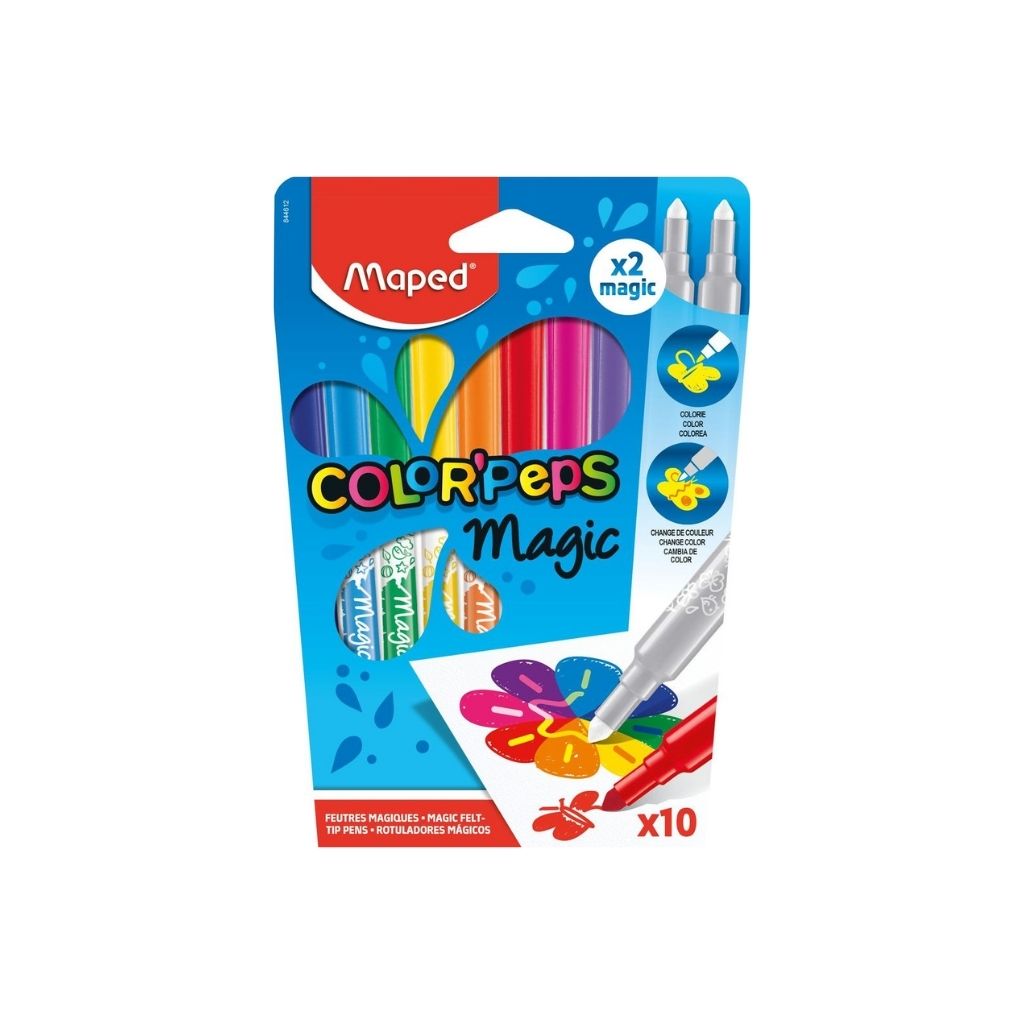JUEGO FELPAS P/ROTULAR 10/1 COLORES MAGICOS PAQ. 12
